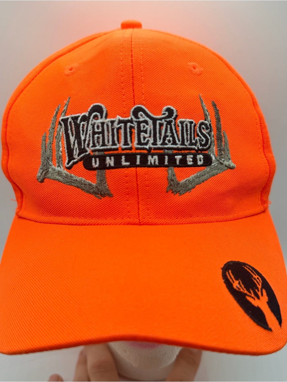 Vintage Whitetails Unlimited Hat Blaze Orange Hunting Safety Cap Adjustable